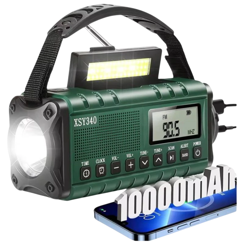 Radio de Emergencia XSY340 Portátil 10000 mAh