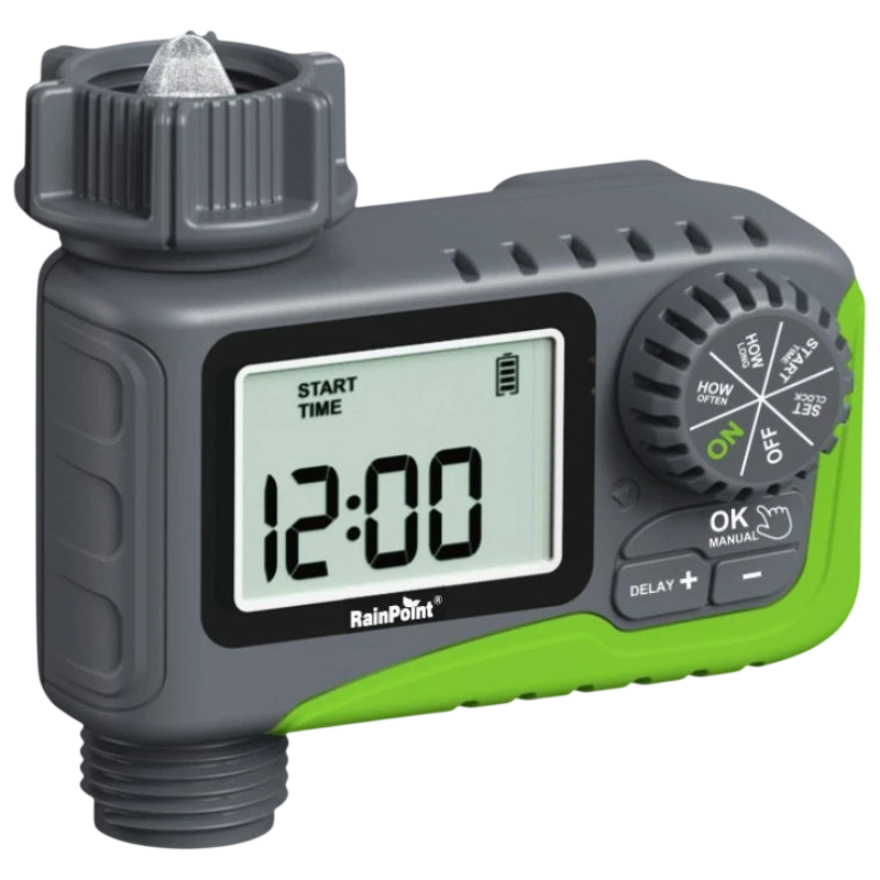Rainpoint ITV105 Temporizador de Riego Gris y Verde