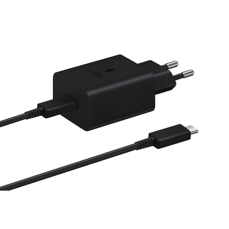 Samsung 45W USB Tipo-C Carga Super Rápida Negro Cargador de Pared con Cable