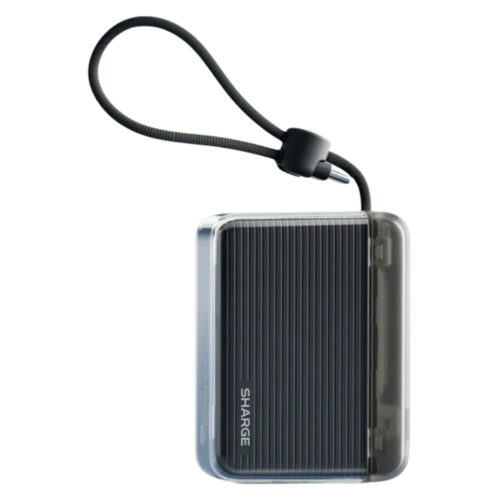Sharge Flow Go 10000mAh con Cable USB-C Integrado Power Bank 22.5W Negro