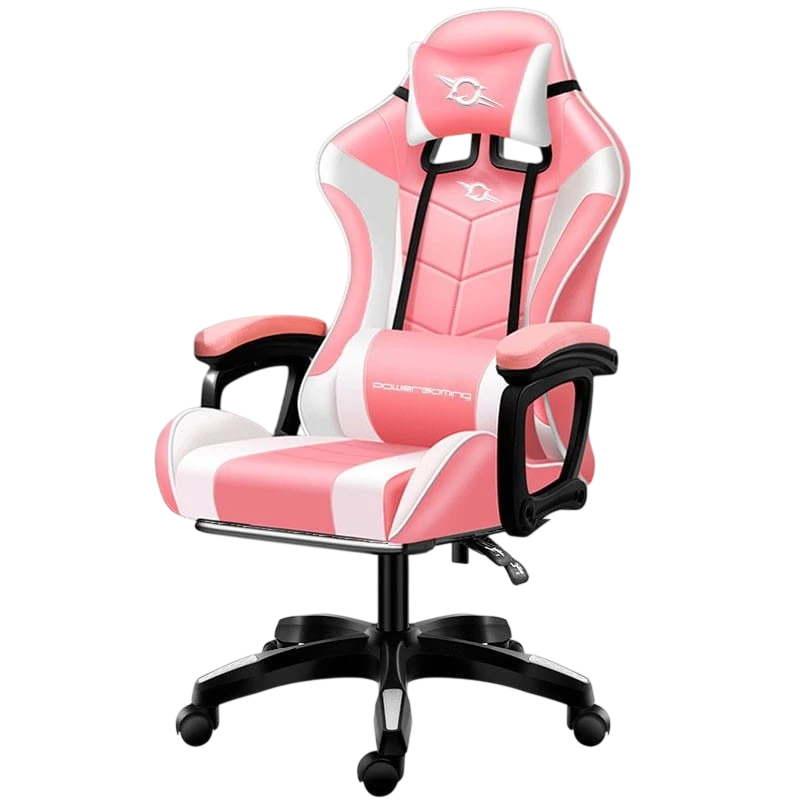 Silla Gaming PowerGaming Blanco Rosa