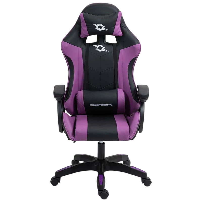 PowerGaming Silla Altavoz Masaje Negro+Lila