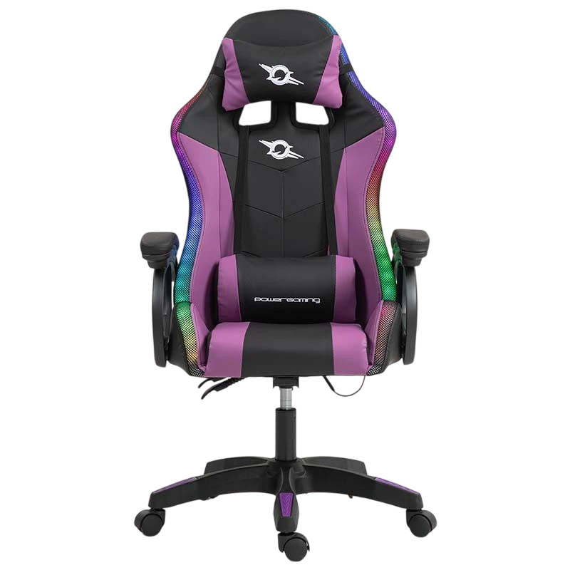 PowerGaming LED RGB Silla Negro+Lila