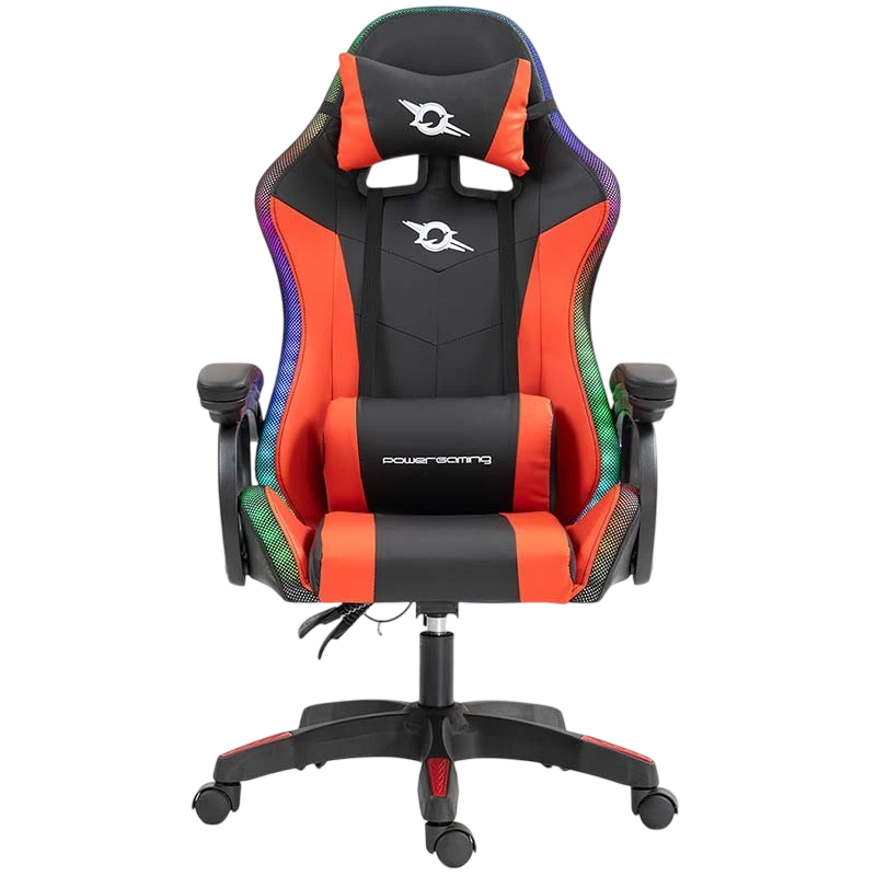 PowerGaming LED RGB Silla Negro+Rojo