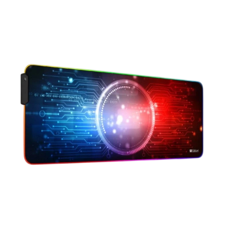 Alfombrilla Subblim Chip LED RGB 9 Colores Negro