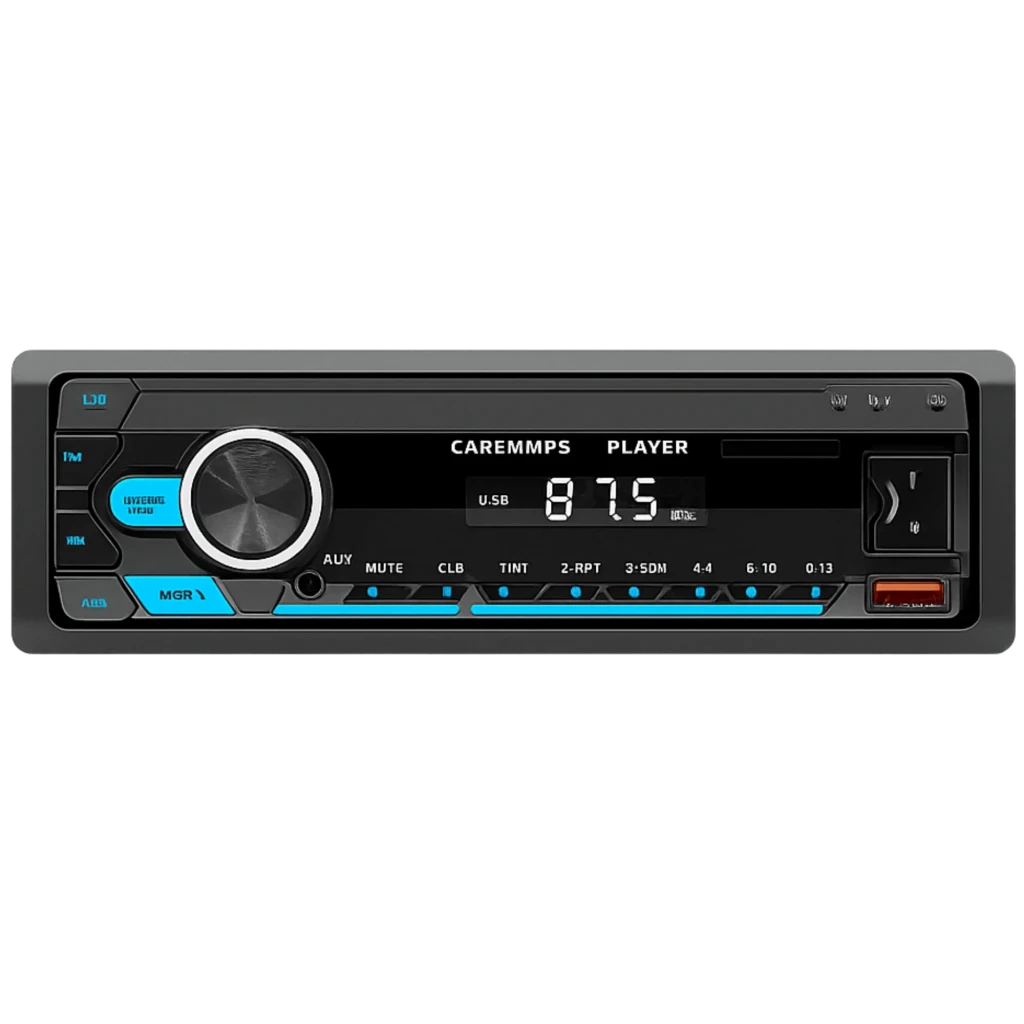 SWM M12 Autorradio 1 DIN Bluetooth FM Radio Coche Negro