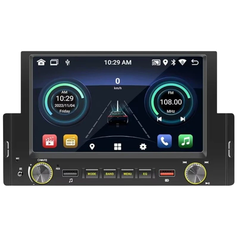 Autoradio 1 DIN SWM 170-J 2GB/64GB GPS Carplay/Android Auto Negro