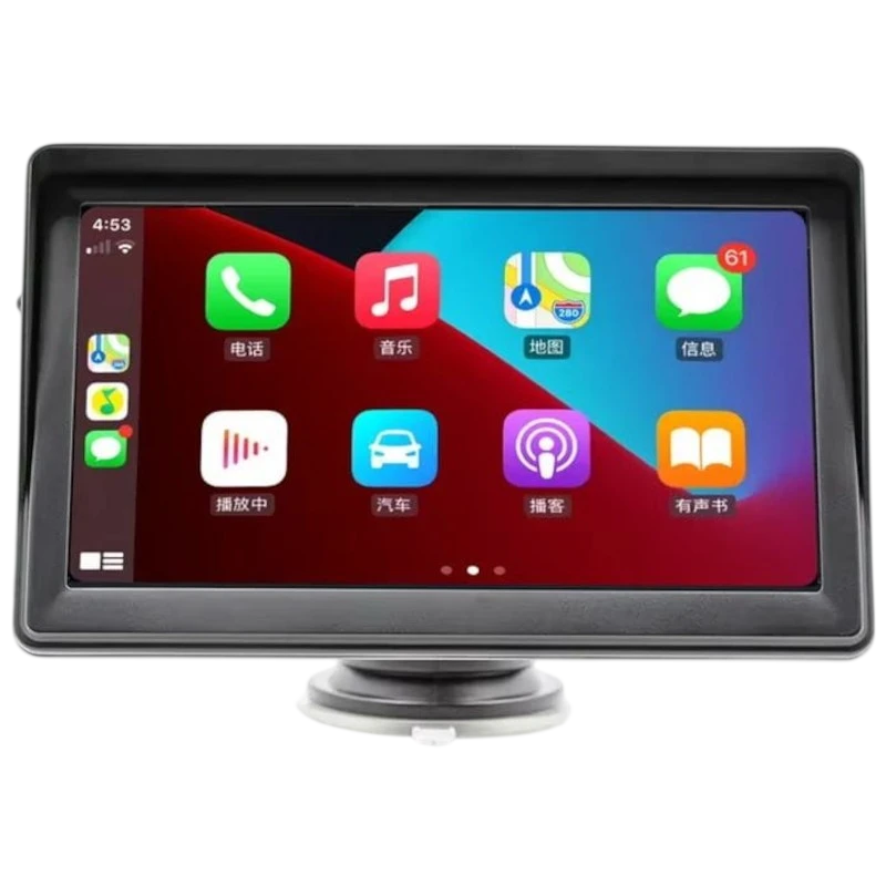 Pantalla táctil universal SWM B600W 7 pulgadas Carplay/Android Auto Inalámbrico Negro