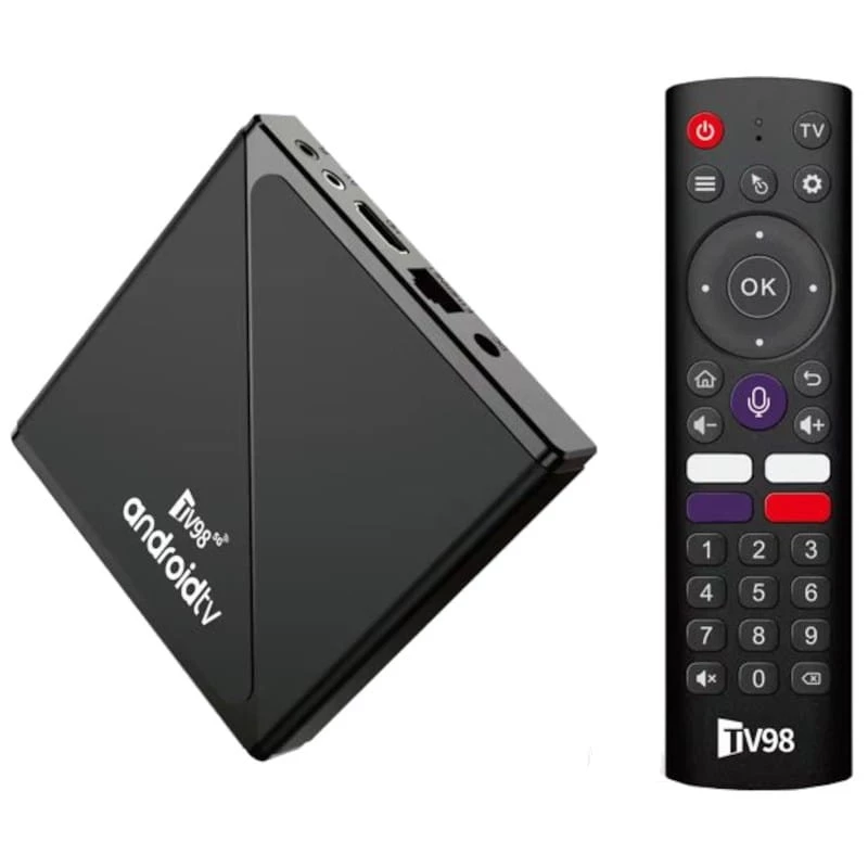 TV98 ATV Pro 8K H313 2GB/16GB Wifi Dual Android 14 Negro Android TV