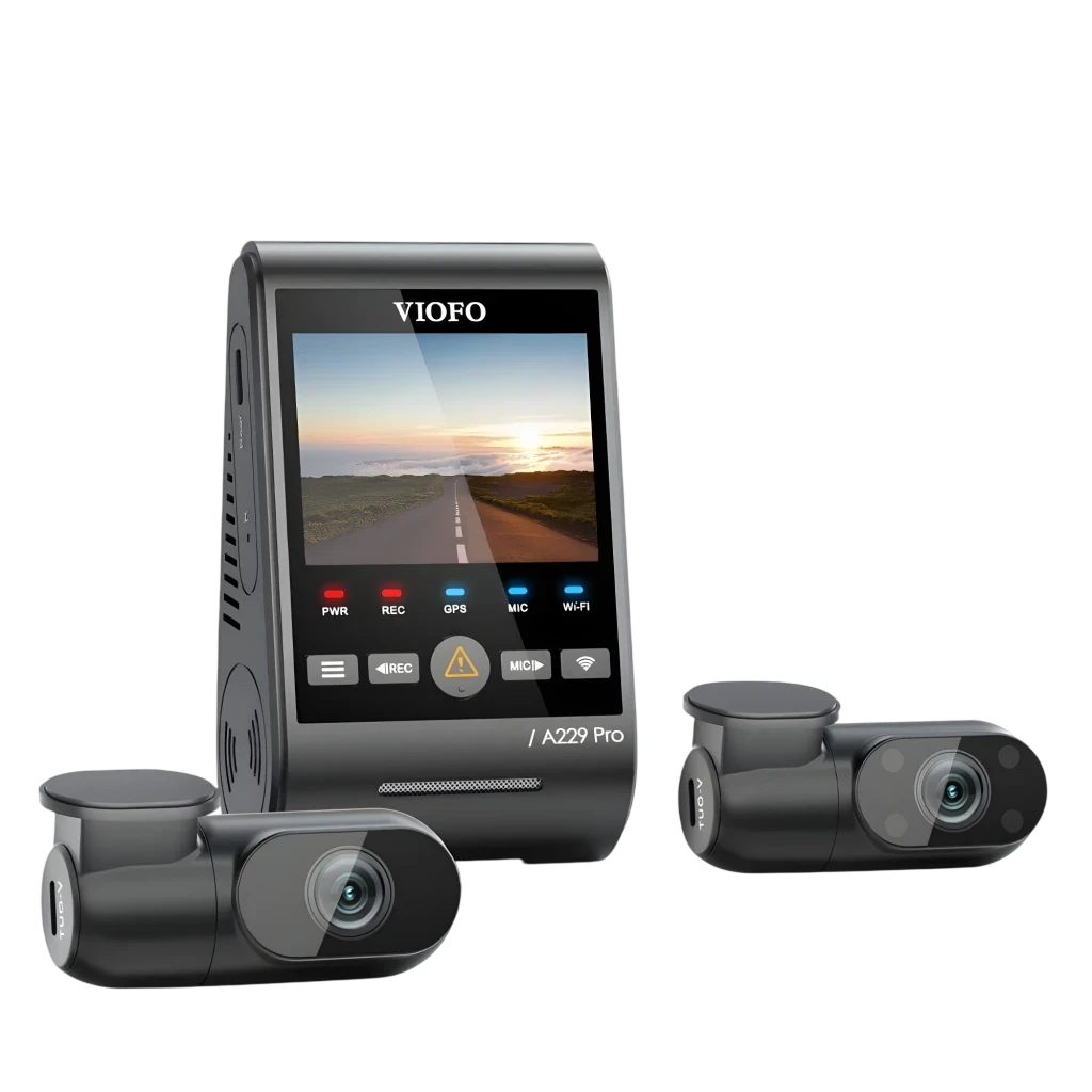 VIOFO A229 Pro 3CH4K 30fps 3CH GPS WiFi Doble Banda Visión Nocturna Dash Cam