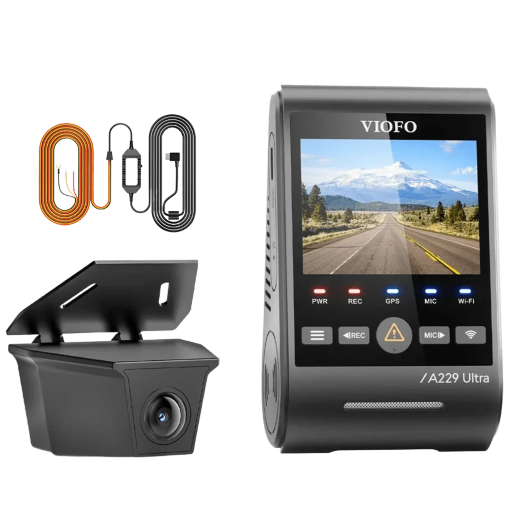 VIOFO A229 Ultra-W 2CH Dashcam 4K+4K WiFi 5 GHz 140°+160° Visión Nocturna